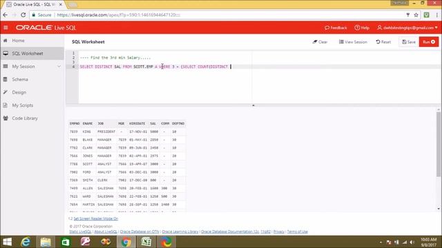 How to Find the 3rd/nth Min Salary from Table using SQL with Hands on Details смотреть онлайн