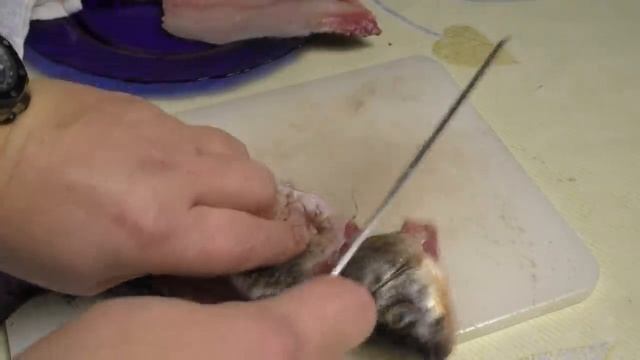 Разделка карася на филе без костей на 100%