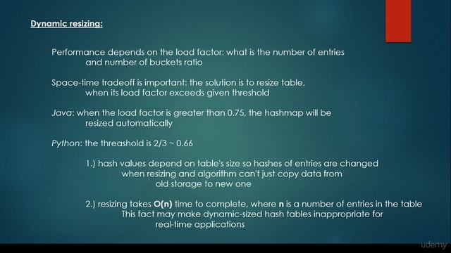 100 Hashtables introduction load factor & dynamic resizing смотреть онлайн