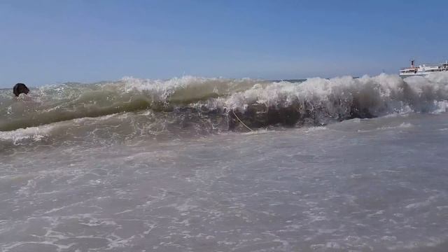 ЛАЗАРЕВСКОЕ 2020?СОЧИ. Цетральный пляж сейчас.19.09.2020г. А вода теплая, но ветер! смотреть онлайн