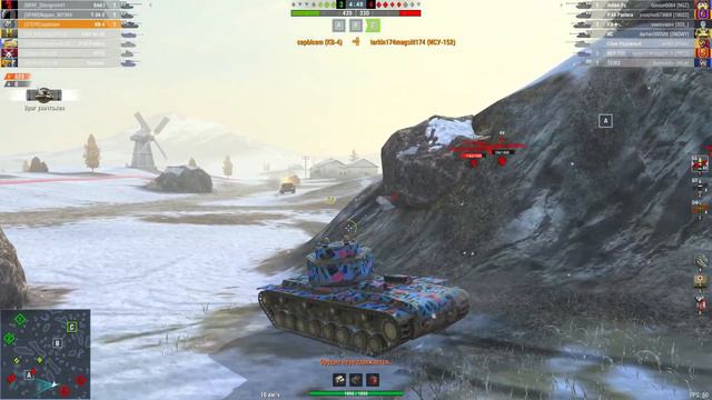 WoT Blitz: бой на КВ-4 карта "Зимняя Малиновка" (3801 урона) смотреть онлайн