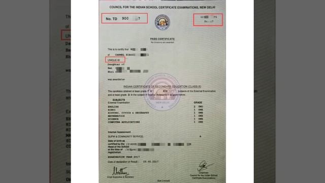 Certificate no. and Roll no. on ICSE class X Matriculation Certificate #upsssc pet 2021 form fillin смотреть онлайн
