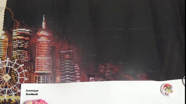 Вышивка крестом. Ночной город. Н 16. Сделай своими руками. Этап 16. Needlework.
