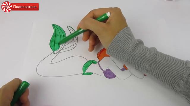 МУЛЬТИК РАСКРАСКА РУСАЛОЧКА 1 Русалочка дисней Mermaid Coloring Page мул смотреть онлайн