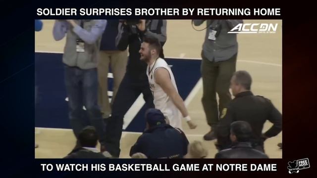 Soldier Surprises Brother at Notre Dame Basketball Game смотреть онлайн