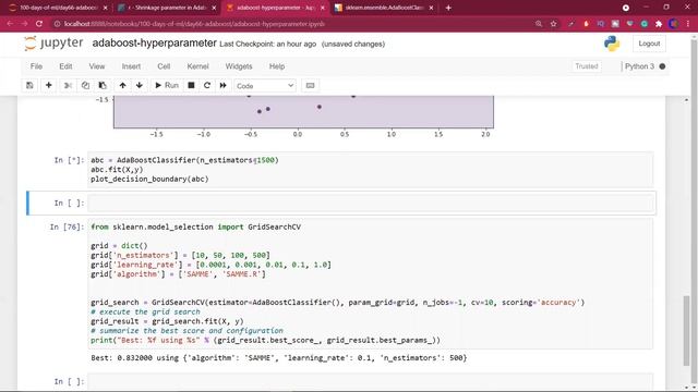 AdaBoost Hyperparameters | GridSearchCV in Adaboost смотреть онлайн