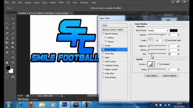 Photoshop CS6 - Create Logo Football Club Simple (Speed Run) смотреть онлайн