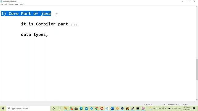 CORE JAVA tutorials || Demo - 1 || by Mr. Nageswar Rao On 21-06-2021 @11:45AM IST смотреть онлайн