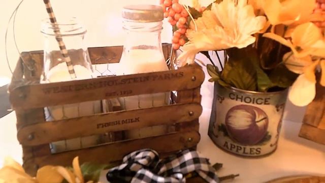 🍂 Vintage Inspired FALL FARMHOUSE 🍁 Dollar Tree Fall Farmhouse DIY 🥧 Jenga Blocks Home Decor! смотреть онлайн