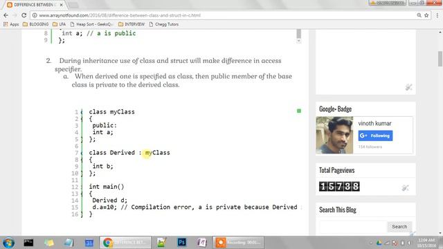 DIFFERENCE BETWEEN CLASS AND STRUCT IN C++ смотреть онлайн