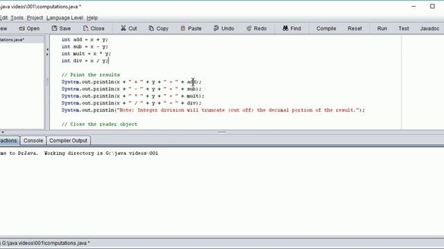 Integer Math in Dr. Java смотреть онлайн