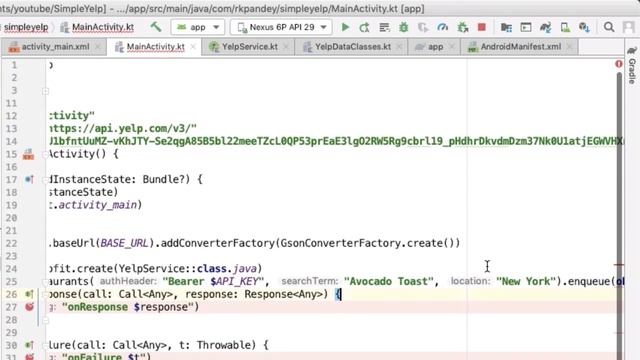 Build a Yelp Clone on Android - Retrofit Networking Tutorial смотреть онлайн