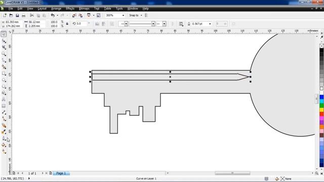 How to draw key in Coreldraw смотреть онлайн