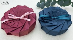 Круглая коробочка для подарка своими руками для подарка | Оформление подарка своими руками | DIY