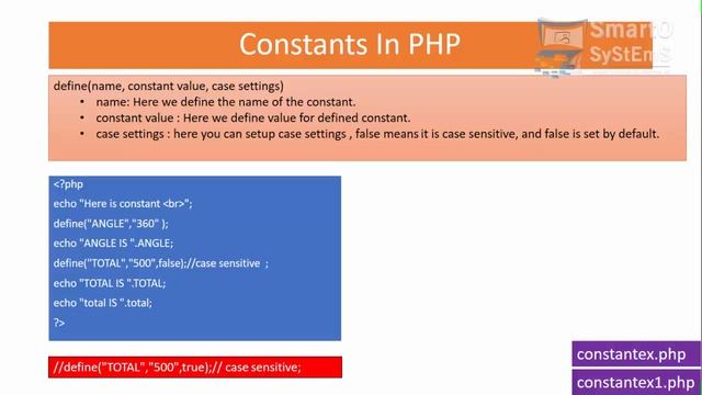Constants In PHP смотреть онлайн