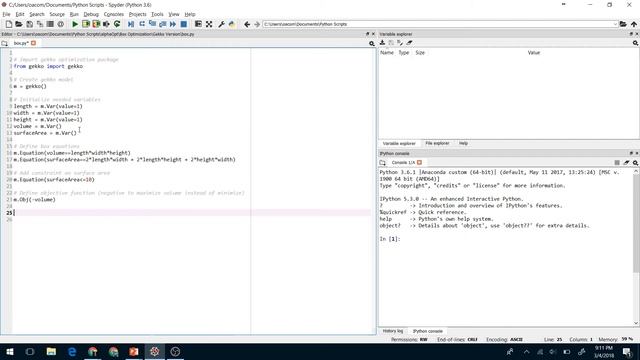 Python Optimization Example: Constrained Box Volume with GEKKO смотреть онлайн