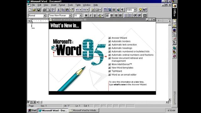 Microsoft Office for Windows 95 Installation (Office 95) смотреть онлайн