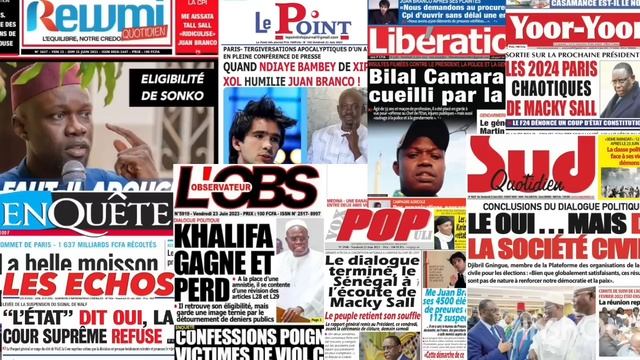 Revue De Presse Du Vendredi 23 Juin 2023 - Abdou Khadre Seck - Baol info tv смотреть онлайн