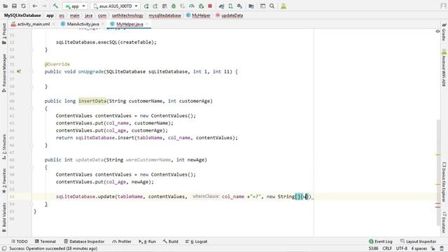 How to update data in sqlite database in android studio हिन्दी, SQLite Database Tutorial Android смотреть онлайн