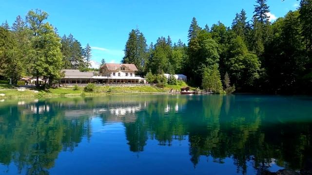 Blausee - Blue Lake - near Kandersteg - Switzerland смотреть онлайн