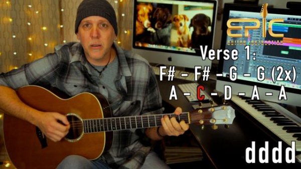 Jefferson Airplane White Rabbit Acoustic guitar song lesson only 6 chords