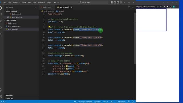 JS Ch2 Test Scores App смотреть онлайн