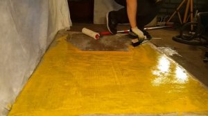 Краска по бетону Моноуретан. Краска для бетонного пола (нанесение ПУ-555 грунт и Моноуретан)