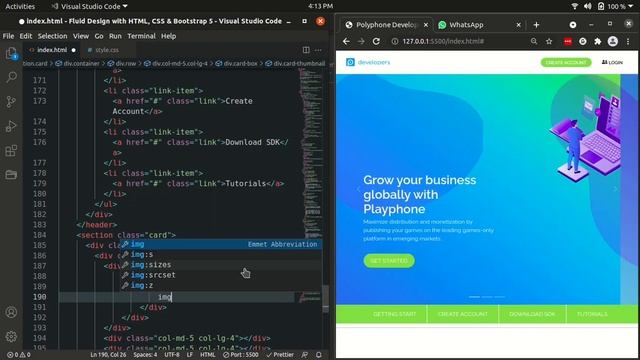 Fluid Design Using Only HTML, CSS & Bootstrap 5 | Responsive Landing Page смотреть онлайн
