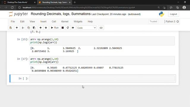 Ufunc Rounding Decimals, Logs, Summations in Python |Part 13 |Complete Numpy Tutorial |The Data Mon смотреть онлайн