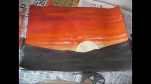 Учимся рисовать , урок "2 , Рисуем рассвет.Акрилом. Painting with Yagodich Svetlana