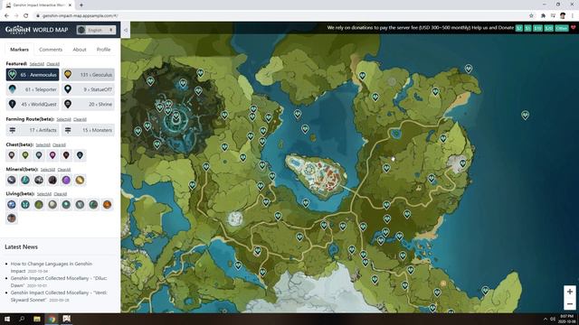 Genshin Impact Interactive Map смотреть онлайн