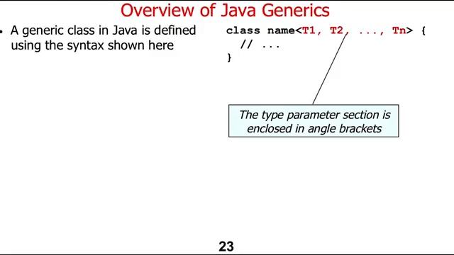 Overview of Java Generics LEC 50 смотреть онлайн