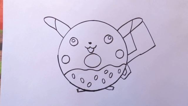 How to draw Pikachu donut | Draw so cute | Drawing tutorial | Cute Pikachu drawing смотреть онлайн
