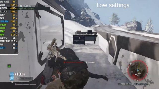 gtx1060 Ghost Recon Breakpoint Low \ Ultra settings i7 8700 смотреть онлайн