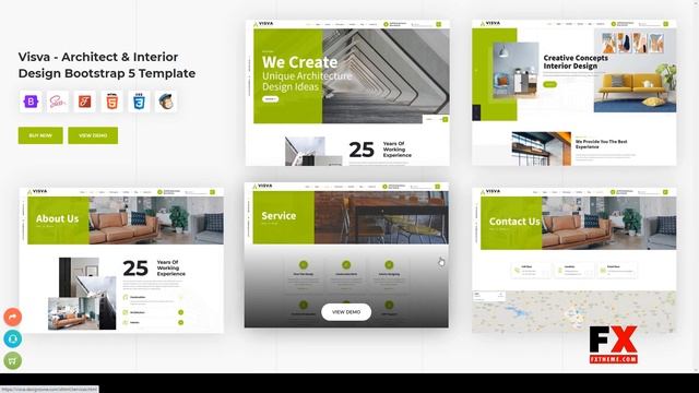 Visva - Architect and Interior Design Bootstrap 5 Template architecture design building company