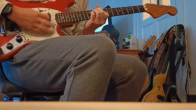 Fender Mustang 1965 for sale. Brazilian Rosewood, slabboard neck, L-serial no., B-neck, new frets смотреть онлайн