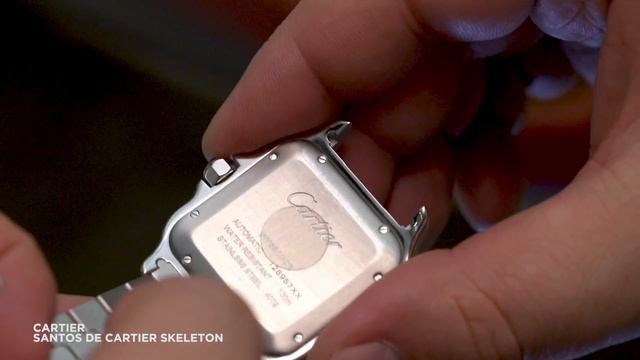 The stripped-back Santos – Cartier's Santos de Cartier Skeleton in steel смотреть онлайн