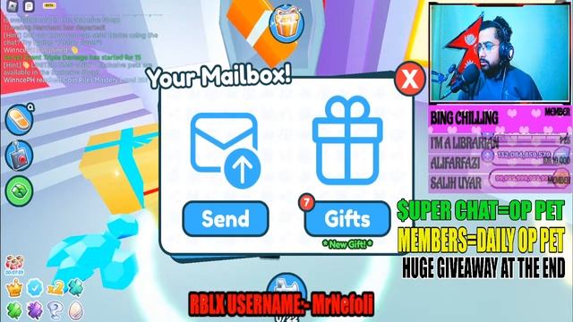 ?LIVE? *NEW* DOODLE HARDCORE OP PET & ?GEMS? | Pet Simulator X MAILBOX Giveaway Live #petsimulatorx смотреть онлайн