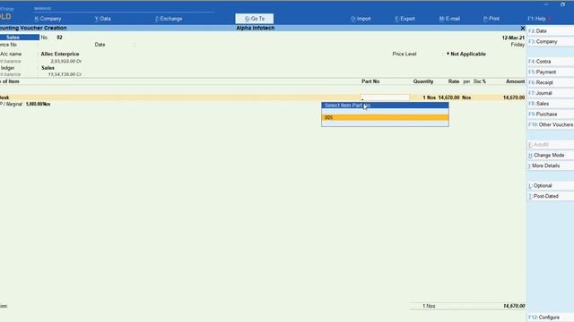 Tally Add On : View Item Part Number during Voucher Entry in Tally Prime Software смотреть онлайн