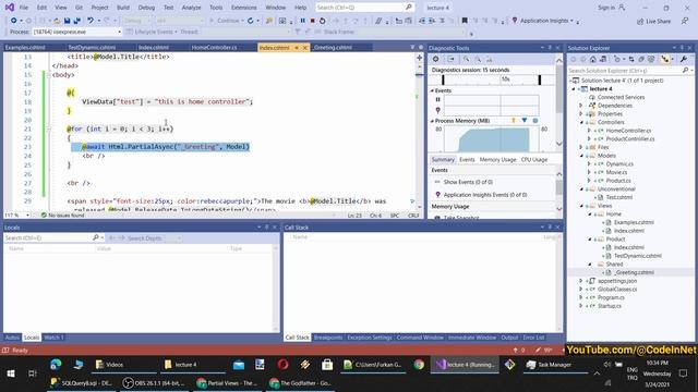 ASP.NET Core - MVC - Bootstrap - Responsive Web Programming - Lecture 4: Partial Views, Components смотреть онлайн