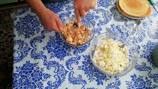 Как сделать начинку для блинов. смотреть онлайн