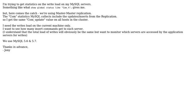 How to get user Insert statistics in MySQL? смотреть онлайн