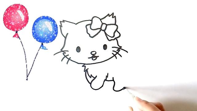 Как нарисовать милого Котенка. Рисование кошечка. смотреть онлайн