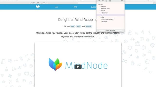 MindNode Quick Entry demo смотреть онлайн