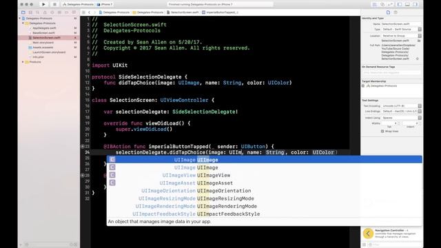 Swift Delegate Protocol Pattern Tutorial - iOS Communication Patterns Part 1 смотреть онлайн
