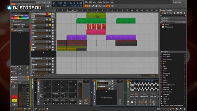 Bitwig Studio. Containers. Примеры работы с контейнерами.