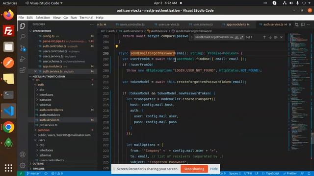 NestJS Authentication Series Forgot Password #5