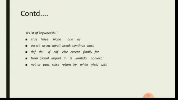 Python Malayalam/Part-04/Keywords and Identifiers in Python