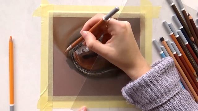 Let's draw a realistic horse eye | Pastel Pencils смотреть онлайн