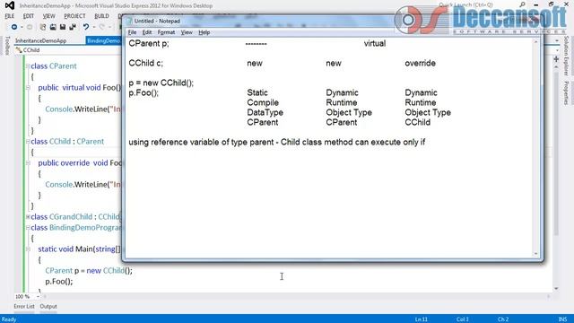 C# Language Tutorial | Static and Dynamic Binding in C# | C# Full Course by Sandeep Soni смотреть онлайн